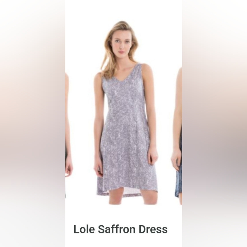 Lole Black and White Patterned Dress Xs